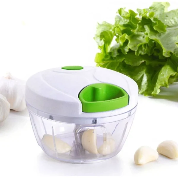 Mini Processador De Alimentos Triturador Manual Com 3 Lamina Cozinha - Imagem 7