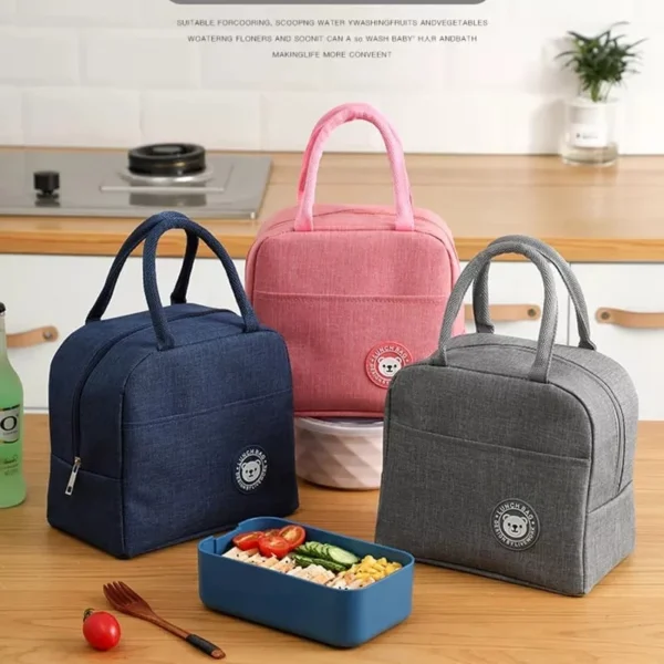 Bolsa Térmica Com Bolso Externo Para Marmita Viagem