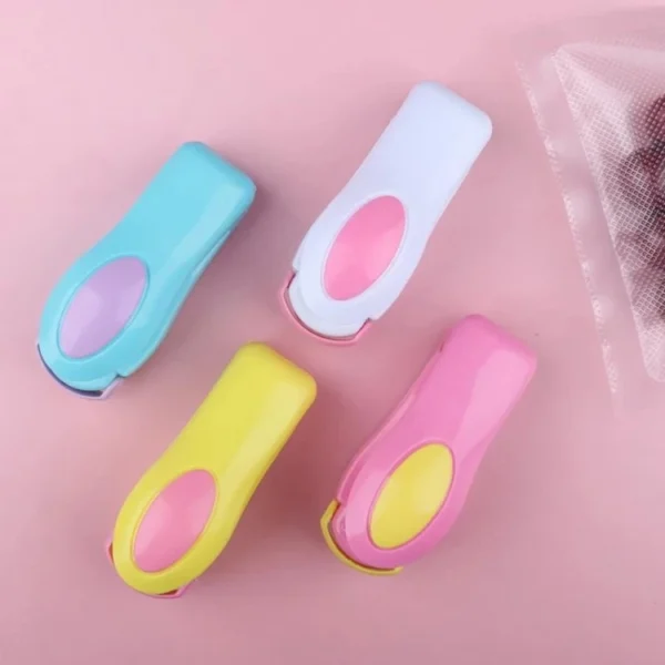 Mini Máquina Seladora Plástico Embalagem Pilha Lacra E Fecha - Imagem 9