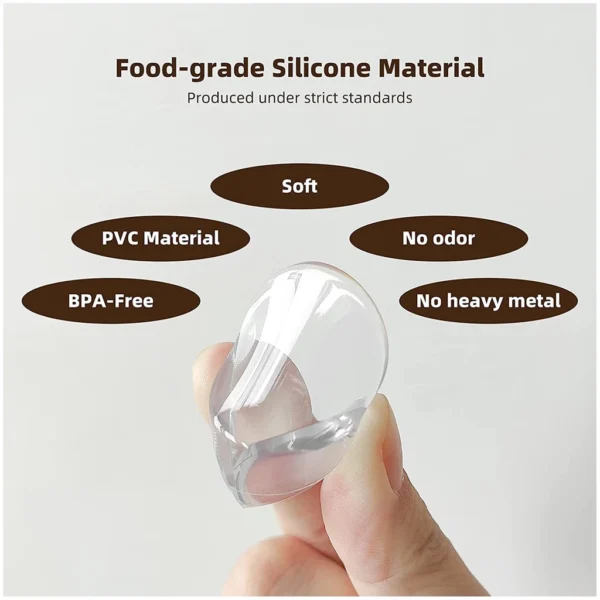 4 Protetor De Quina Silicone Mesa Segurança Para Crianças E Bebes Proteção Anti-colisão - Imagem 7