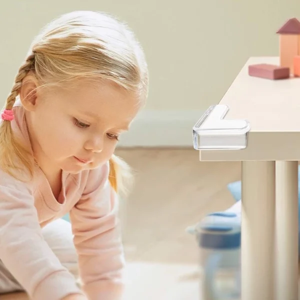 4 Protetor De Quina Silicone Mesa Segurança Para Crianças E Bebes Proteção Anti-colisão - Imagem 5