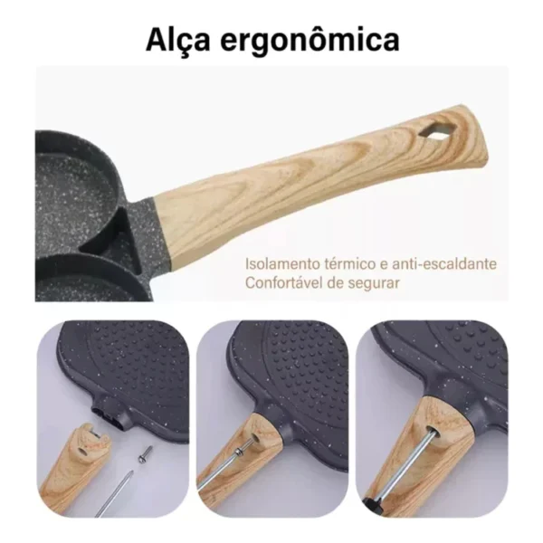 Panela Antiaderente Frigideira de Ovo Hambúrguer Carne Multifuncional 2023