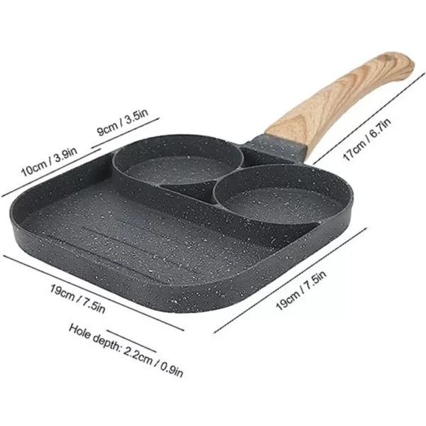 Panela Antiaderente Frigideira de Ovo Hambúrguer Carne Multifuncional 2023 - Imagem 6