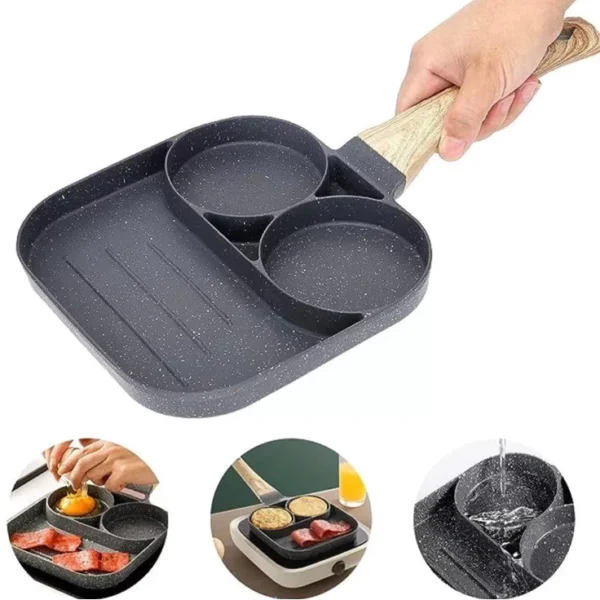 Panela Antiaderente Frigideira de Ovo Hambúrguer Carne Multifuncional 2023 - Imagem 2