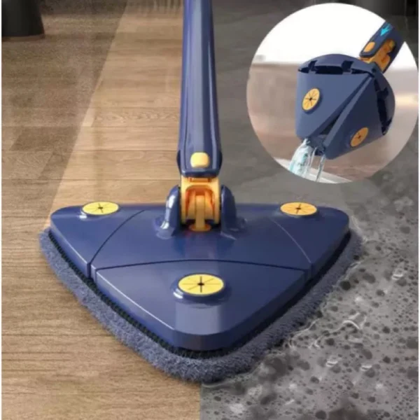 Esfregao Rodo Limpeza Triangulo Mop Giratorio 360° Rodo Necessário para limpeza doméstica - Imagem 2