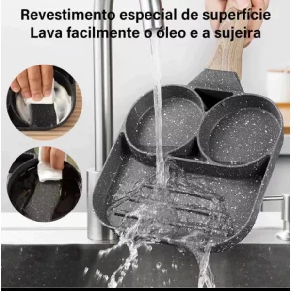 Panela Antiaderente Frigideira de Ovo Hambúrguer Carne Multifuncional 2023 - Imagem 7
