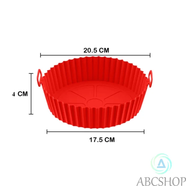 Forma Para Fritadeira Air Fryer Em Silicone Antiaderente Redondo Para Cozinha Flexível Lavável - Abcshop - Imagem 5
