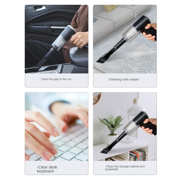 ASPIRADOR PORTATIL E POTENTE SEM FIO AUTOMOTIVO E RESIDENCIAL RECARREGAVEL PREMIUM - Imagem 5