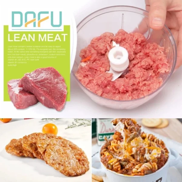Mini Processador De Alimentos Triturador Manual Com 3 Lamina Cozinha - Imagem 9