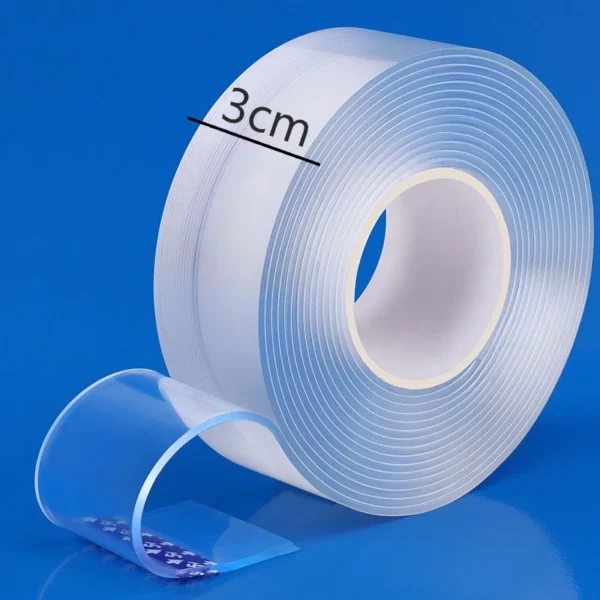 Fita Dupla Face Extra Forte Transparente NanoGel Silicone Mágica Adesiva Cola na Parede Móvel Porta - Imagem 9