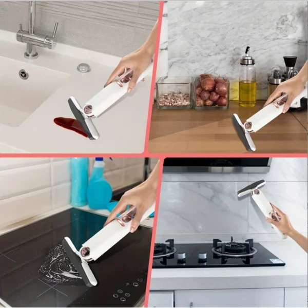 Mini Rodo Esfregão Absorvente Portátil Limpeza Multifuncional Mesa Janela - Imagem 3