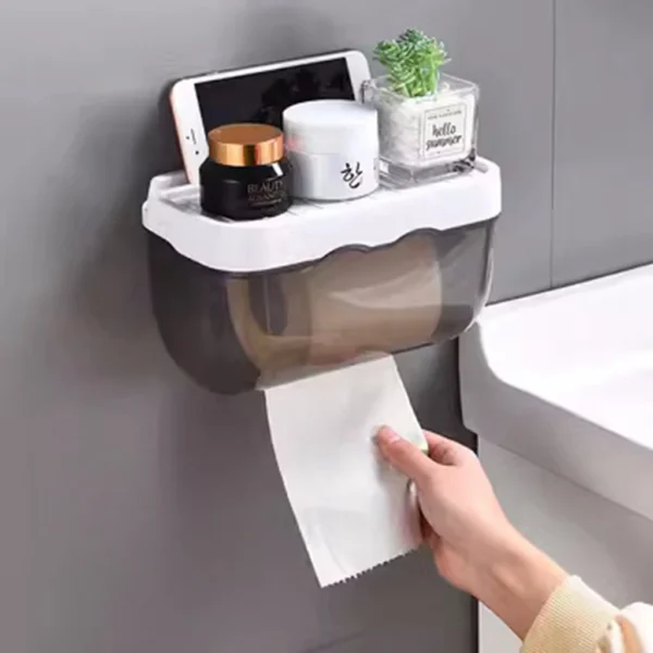 Suporte De Papel Higiênico De Parede À Prova D 'Água Multifuncional - Imagem 4