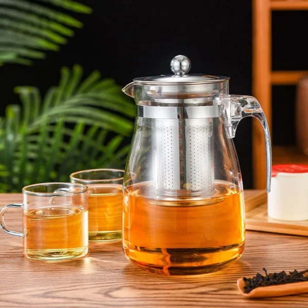 novo:Chaleira Chá Vidro Infusor 750ml Bule Chá - Imagem 2
