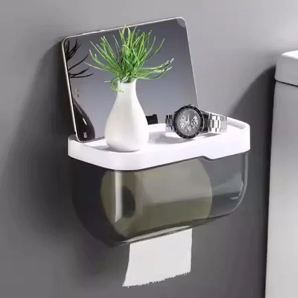 Suporte De Papel Higiênico De Parede À Prova D 'Água Multifuncional - Imagem 8