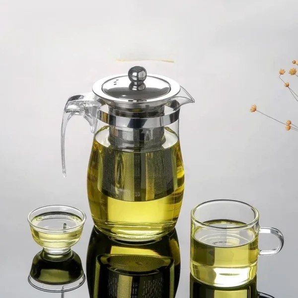 novo:Chaleira Chá Vidro Infusor 750ml Bule Chá - Imagem 8
