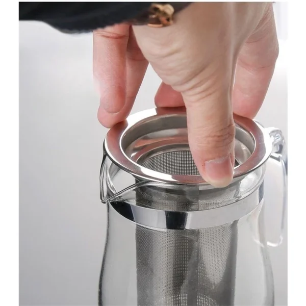 novo:Chaleira Chá Vidro Infusor 750ml Bule Chá - Imagem 4