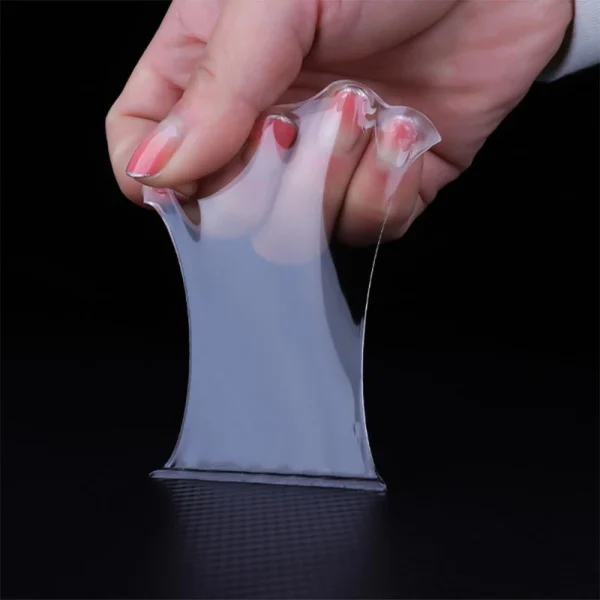 Fita Dupla Face Extra Forte Transparente NanoGel Silicone Mágica Adesiva Cola na Parede Móvel Porta - Imagem 8